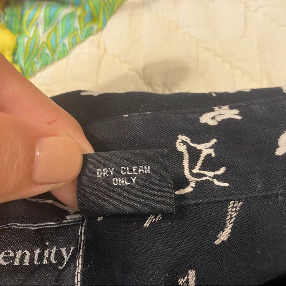 New Identity Crop Dog Print Jacket Button Down Black White print Denim Jacket Sm - Picture 4 of 9